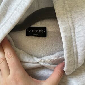 White Fox Gray Hoodie